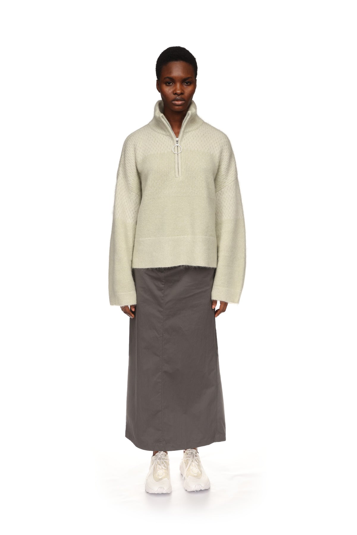 Tine Half Zip - Light Green Mix