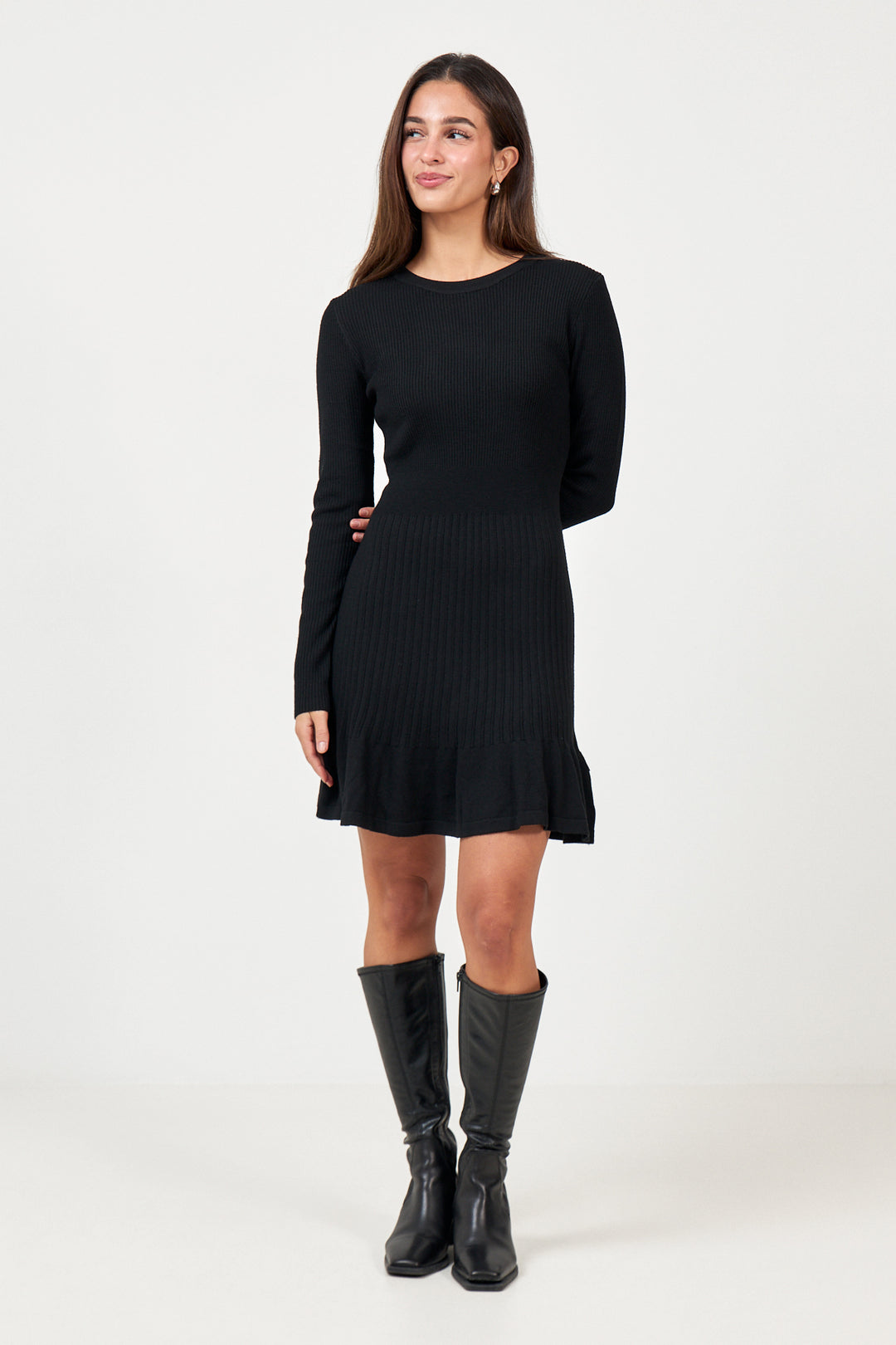 Oline Merino Dress - Black