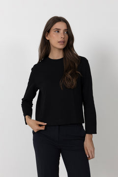 Essential Ls Boxy Tee - Black