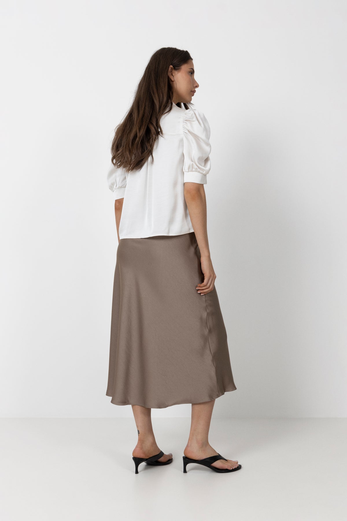 Bovary Kjol - Dark Taupe