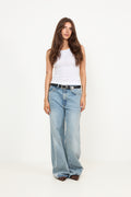 Ganni Soft Cotton Rib Tank Top - Bright White