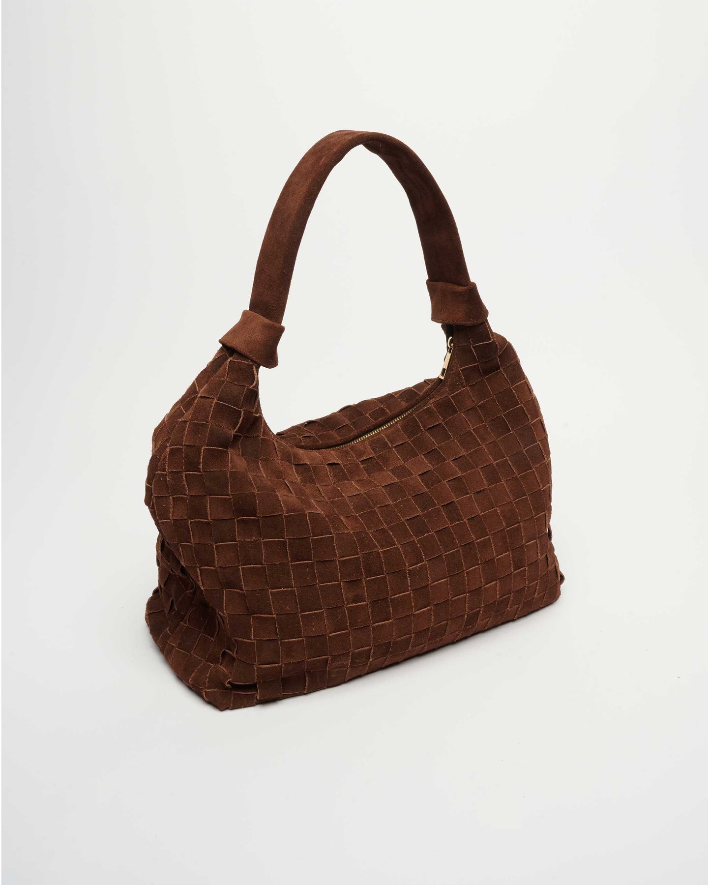 Big Dandy Braided Suede - Mörkbrun med guld
