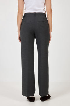Rita Mw Wide Pant - Dark Grey Melange