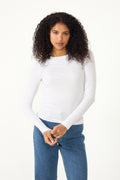 Dianna Ls O-Neck Top - Bright White