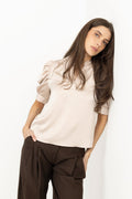 Roella Heavy Sateen Blus - Champagne