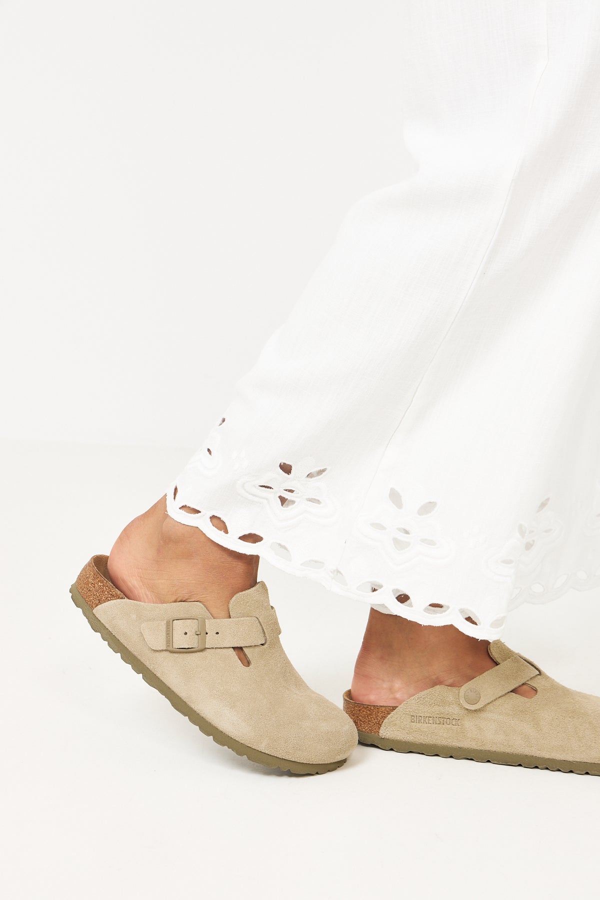 Boston Suede Leather Narrow - Faded Khaki
