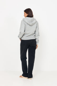 W Regular Zip Hoodie - Grey Mix