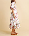 Cotton Slub Midi Dress - Rose Bouquet