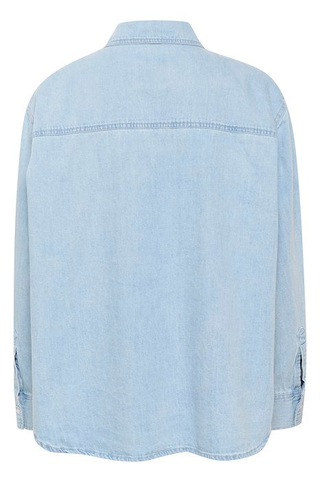 CollettePW SH - Whiteish Blue Denim