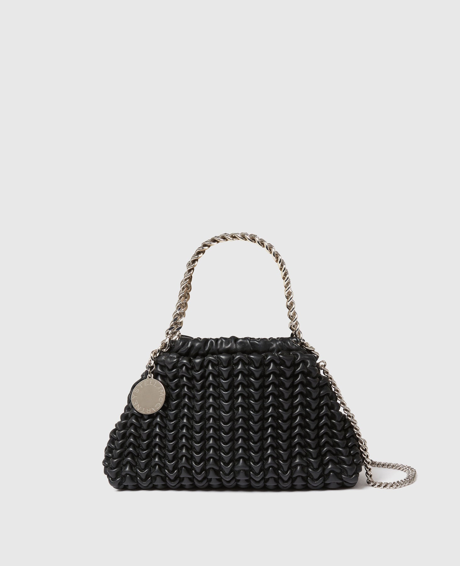 Falabella Popcorn Drawstring Crossbody Bag - Svart