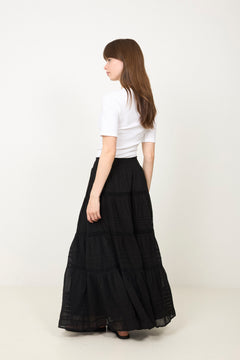 Felicia S Voile Skirt - Black