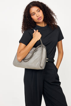 Falabella Fold-Over Tote Bag - Light Grey