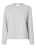 Essential Ls Boxy Tee - Light Grey Melange