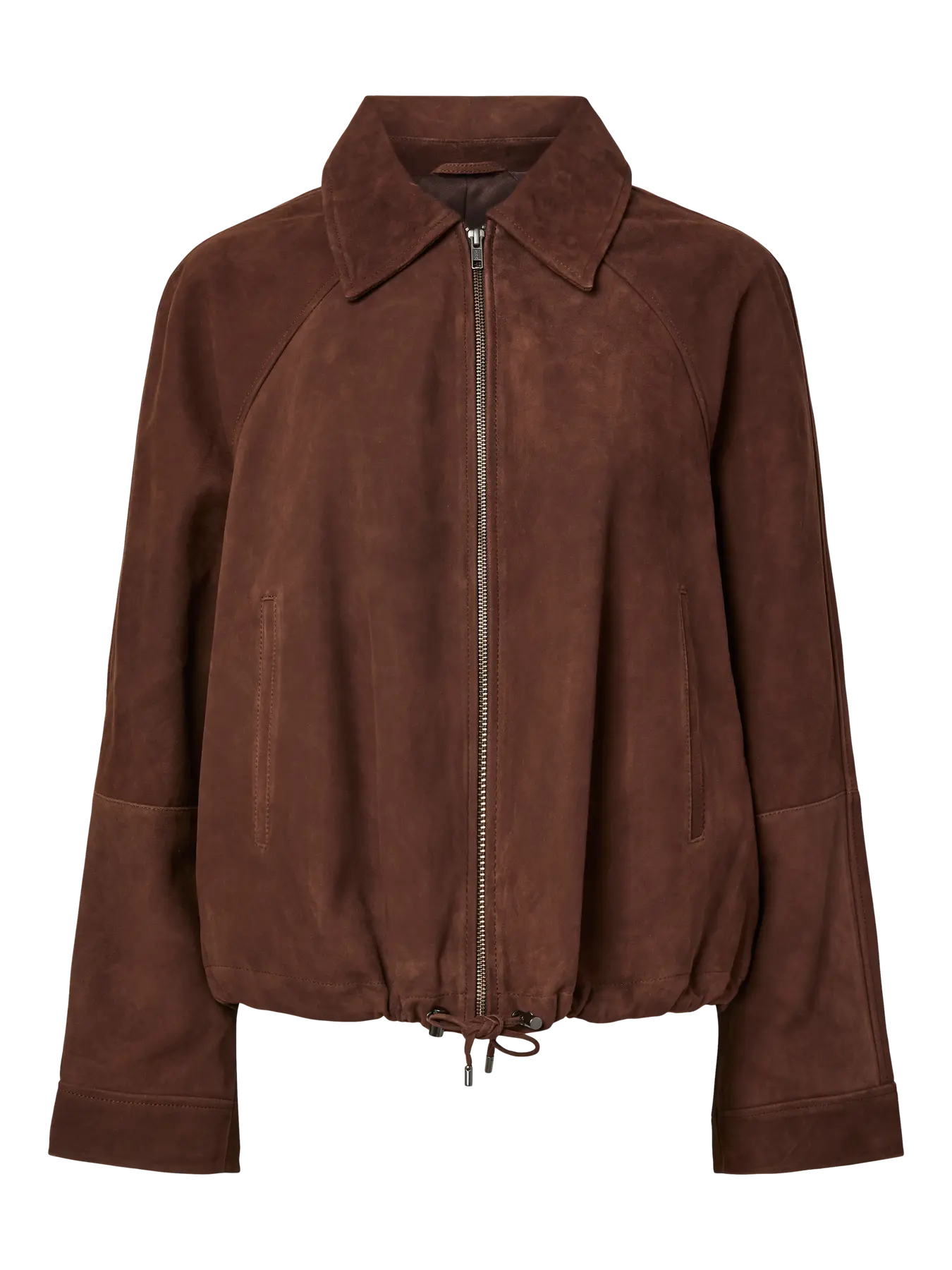 Yasnoel Suede Leather Bomber Jacket - Ex - Pinecone