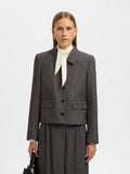 Fitted Camilla Short Blazer - Svart struktur