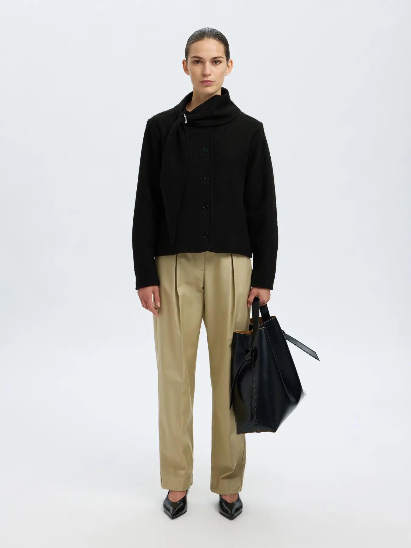 Darla Ls Knit Jacket - Black