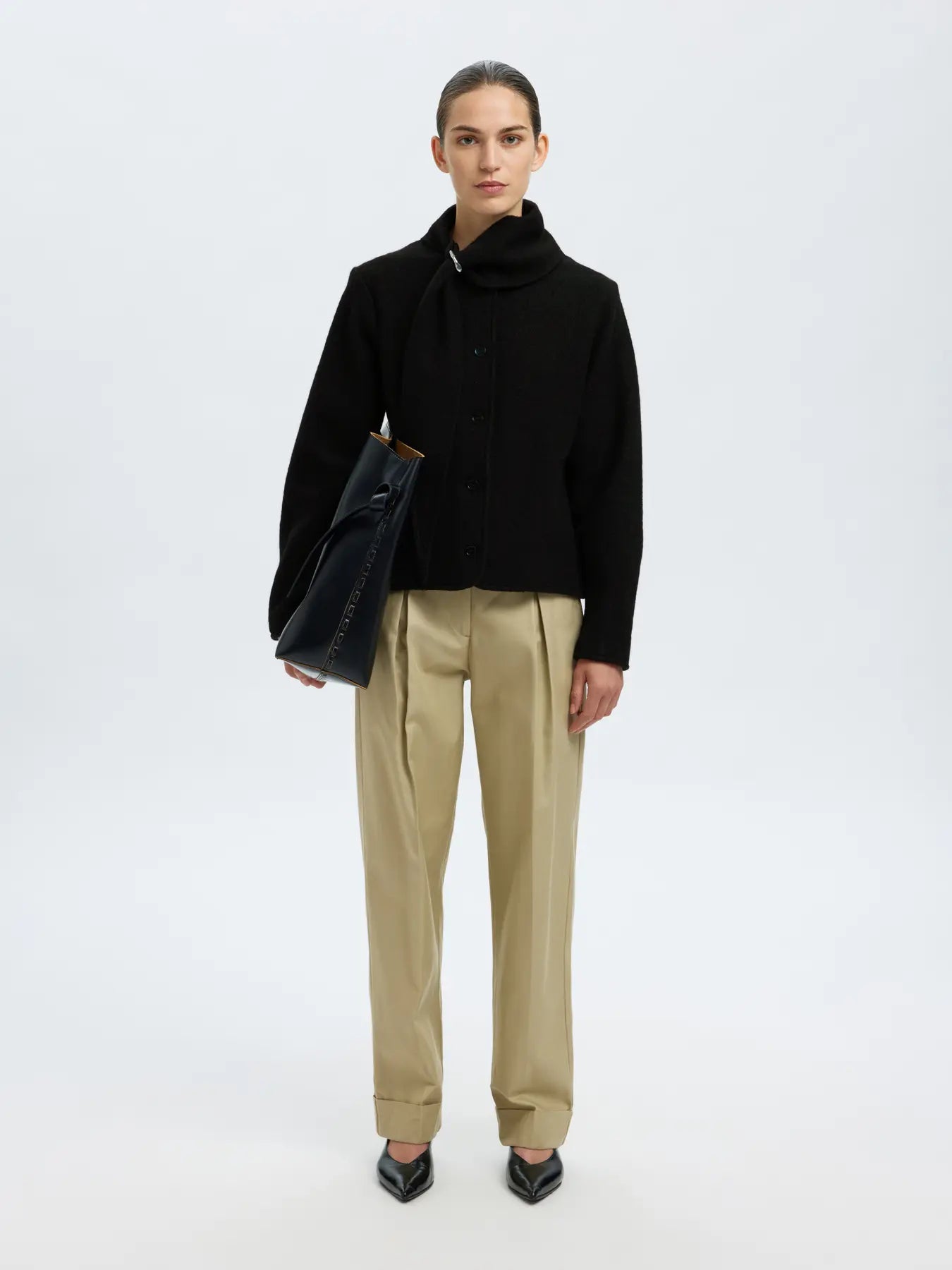 Darla Ls Knit Jacket - Black