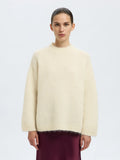 Gabriella Ls Knit New O-Neck - Birch