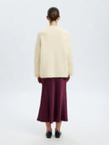 Gabriella Ls Knit New O-Neck - Birch