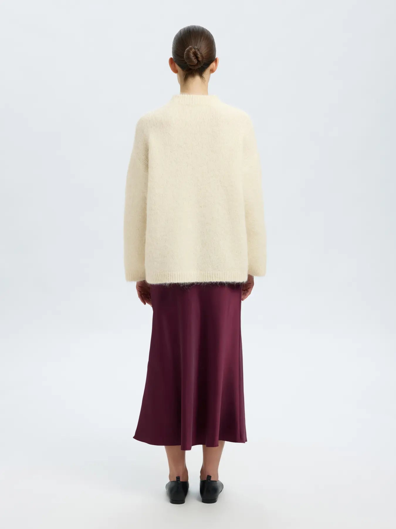 Gabriella Ls Knit New O-Neck - Birch