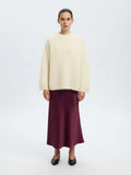 Gabriella Ls Knit New O-Neck - Birch
