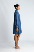 Rylan Elena Skjortklänning - Mid Blue Wash