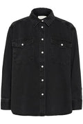 CollettePW SH - Washed Black Denim