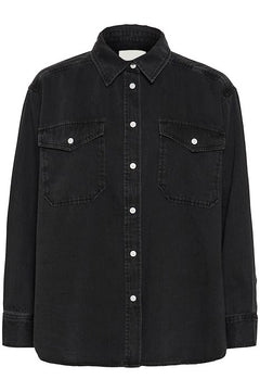 CollettePW SH - Washed Black Denim