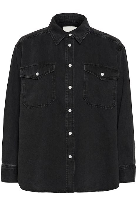 CollettePW SH - Washed Black Denim