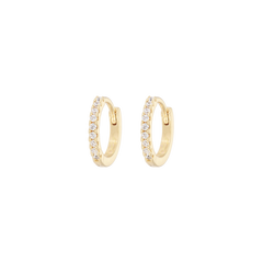 Small Hoops - White