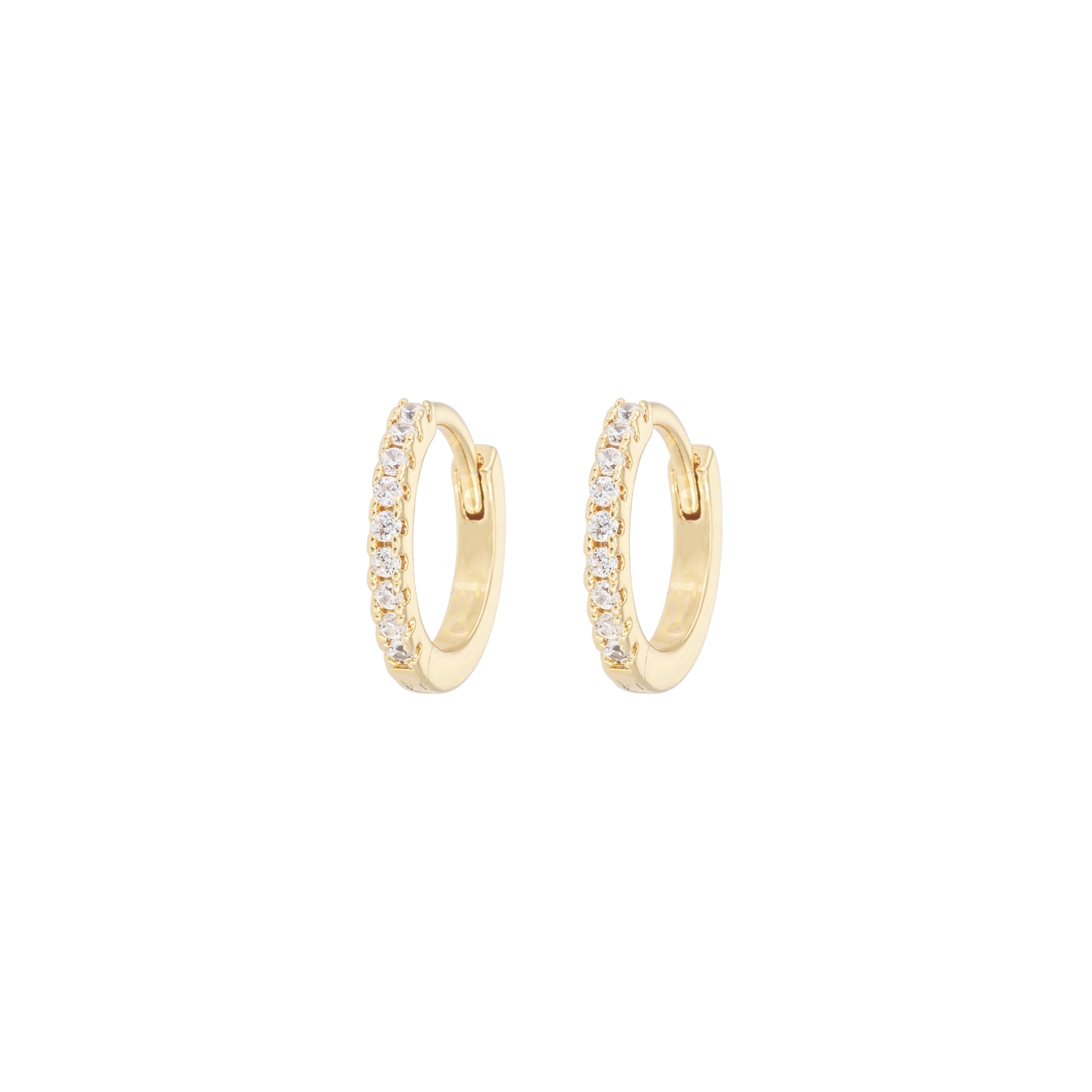 Small Hoops - White