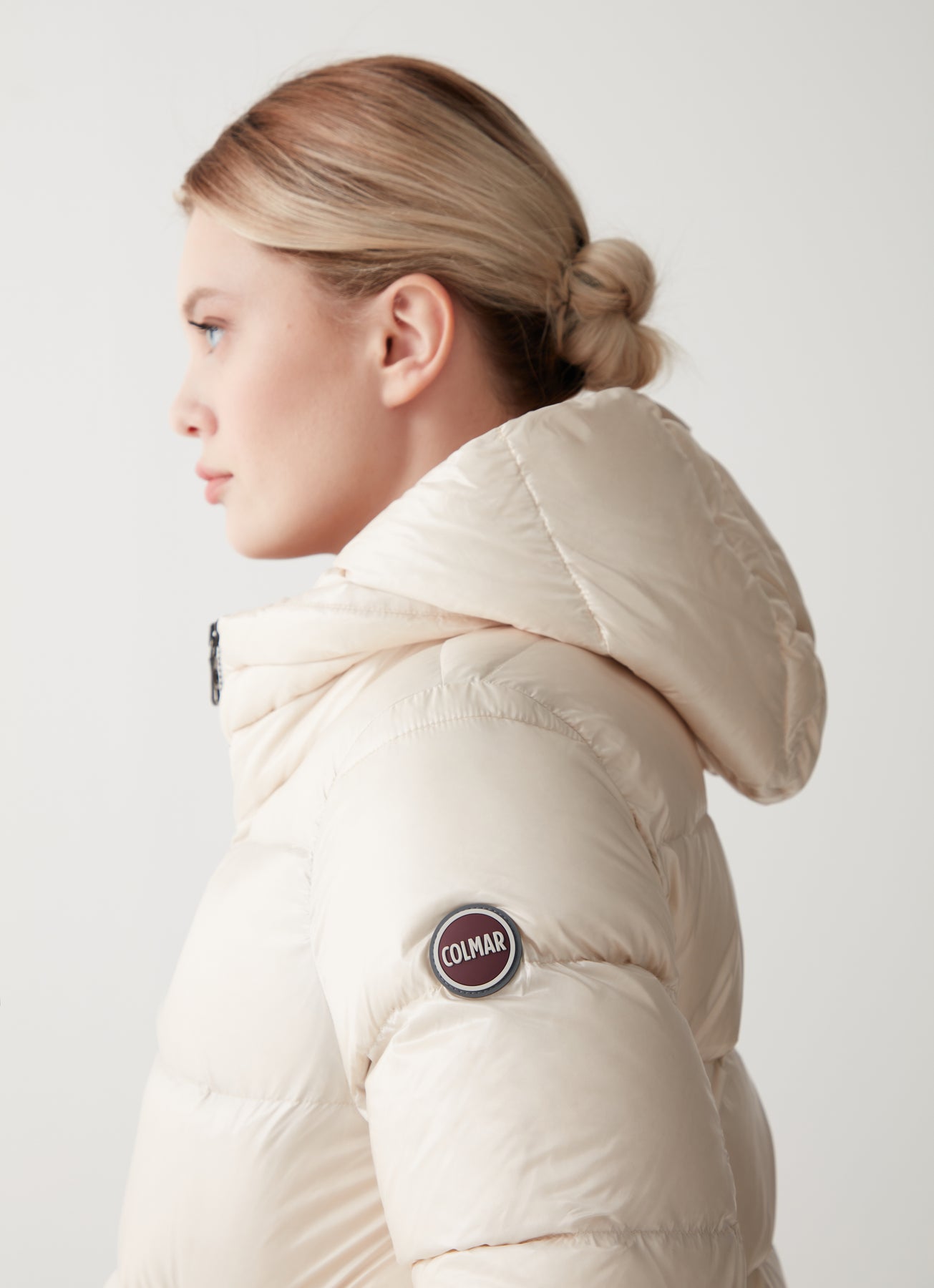 2216 Iridescent Down Jacket With Maxi Collar - Incense/Dark Steel