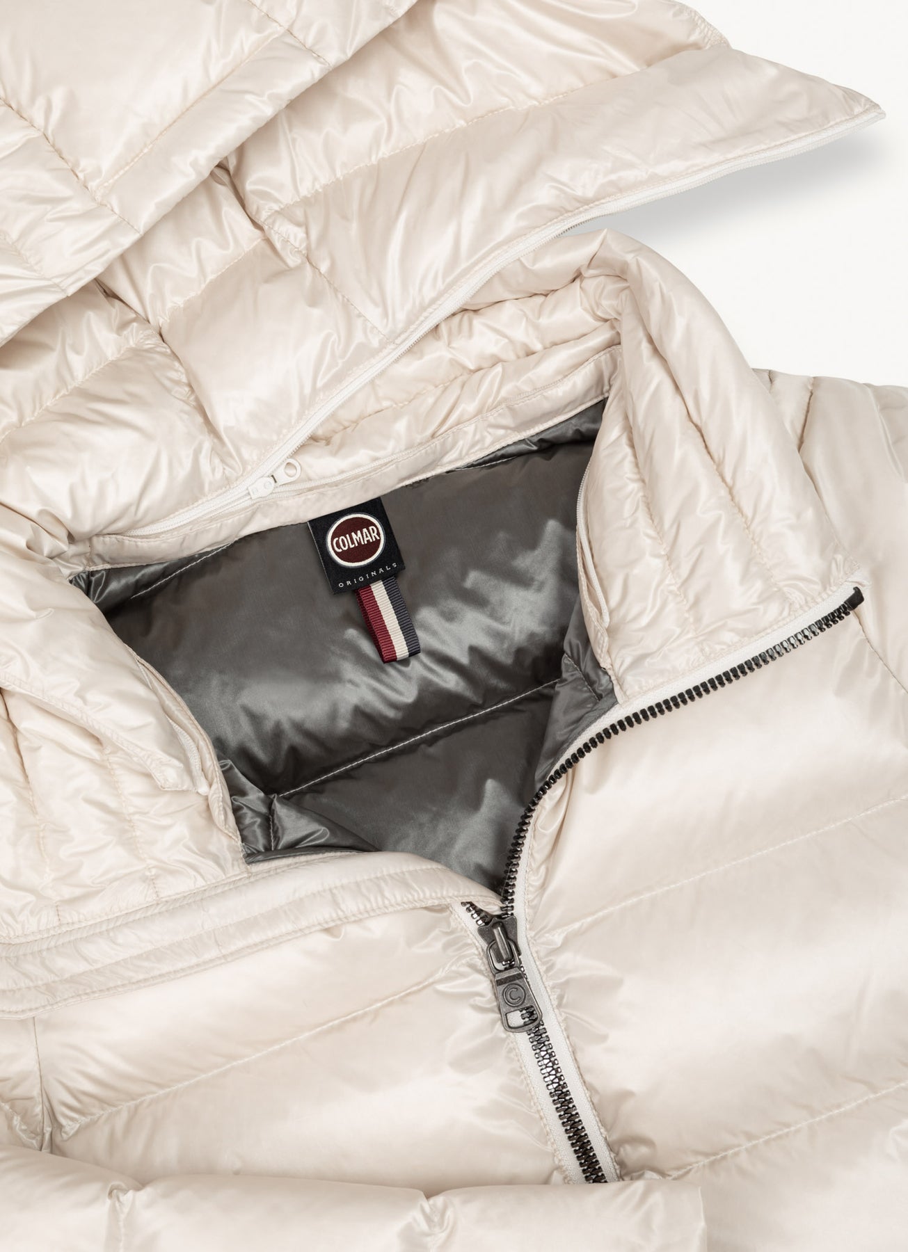 2216 Iridescent Down Jacket With Maxi Collar - Incense/Dark Steel