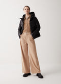 2216 Iridescent Down Jacket With Maxi Collar - Black/Dark Steel