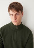 4472 Mens Half Zip Sweater - Bush