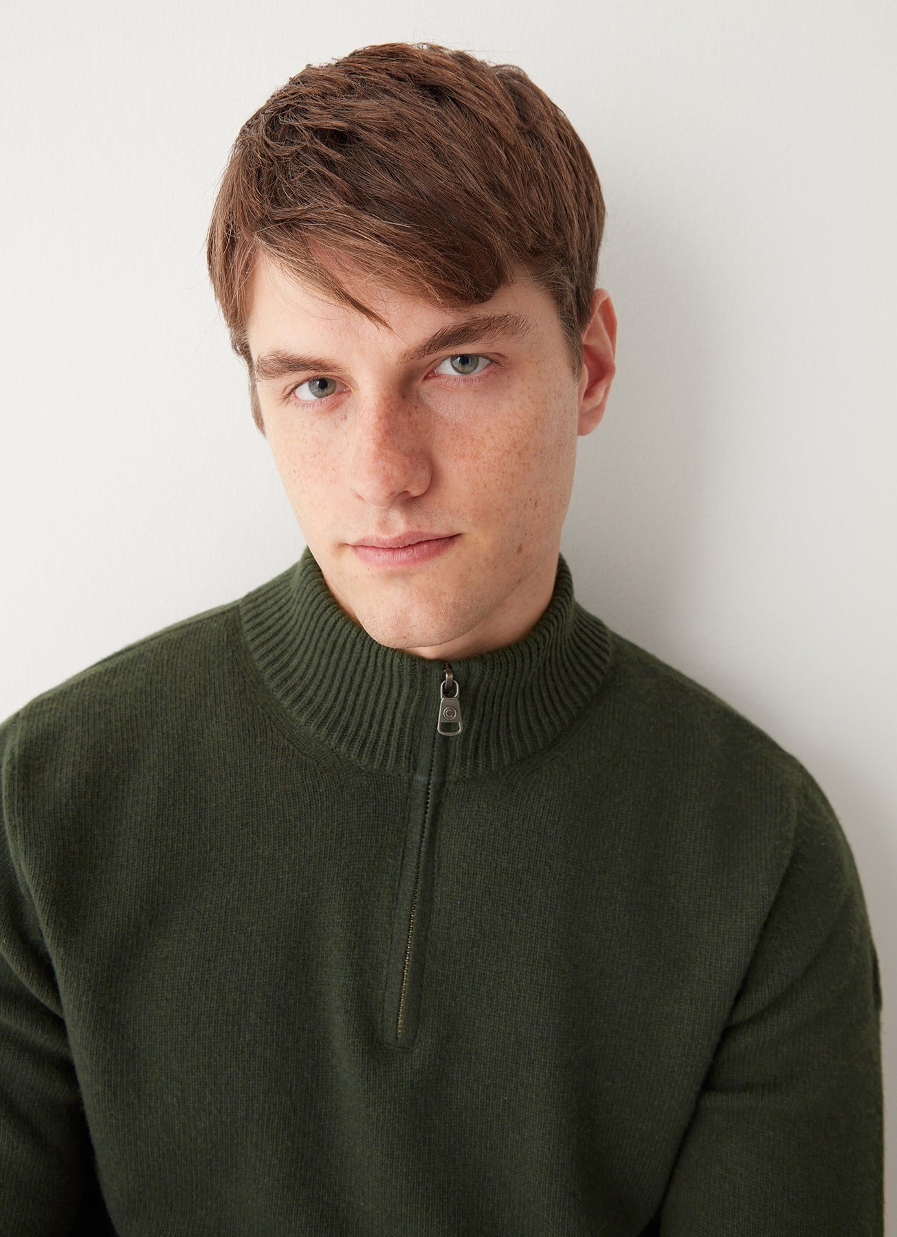 4472 Mens Half Zip Sweater - Bush