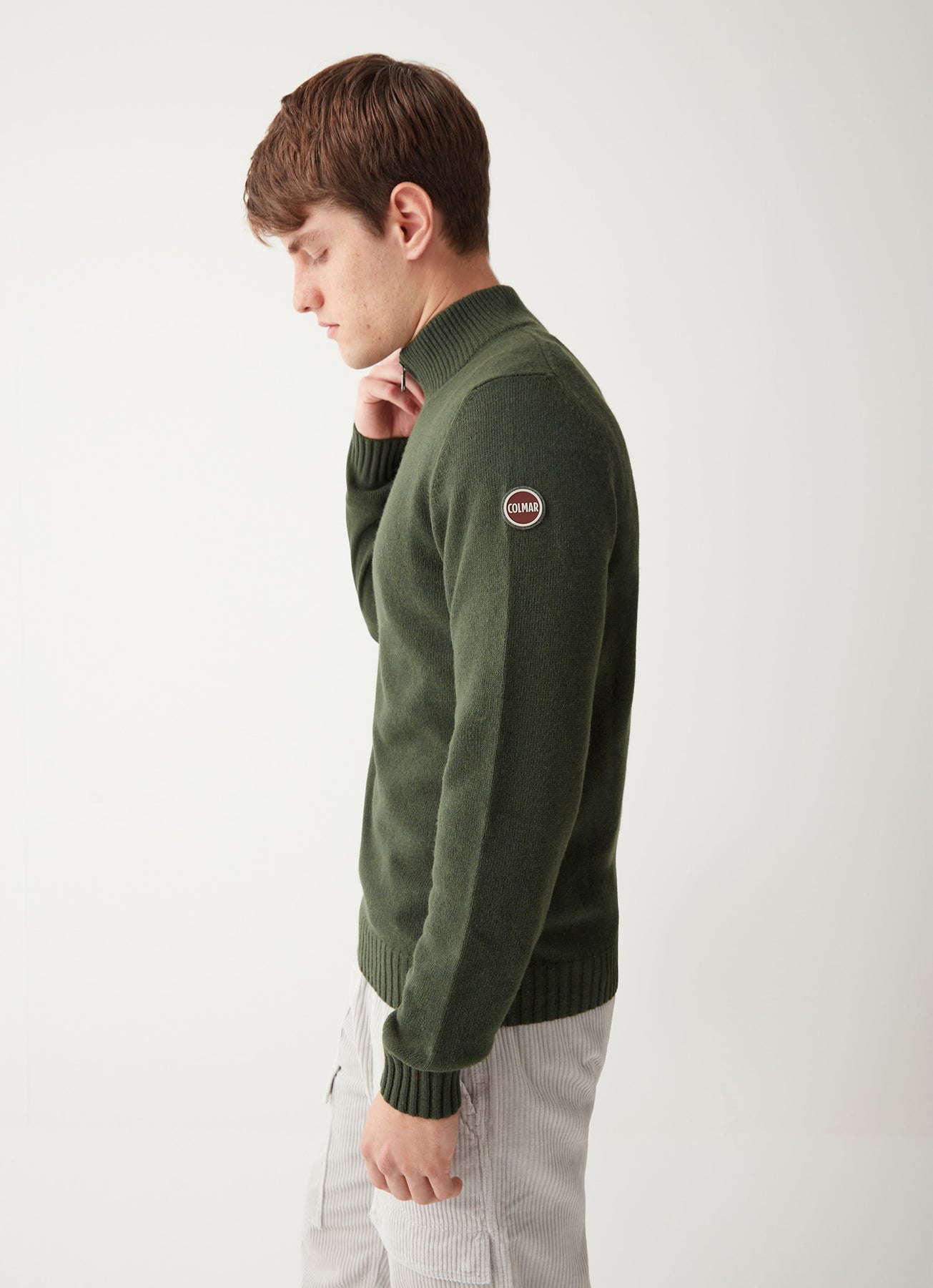 4472 Mens Half Zip Sweater - Bush