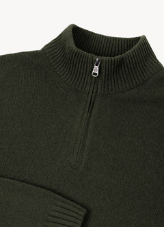 4472 Mens Half Zip Sweater - Bush