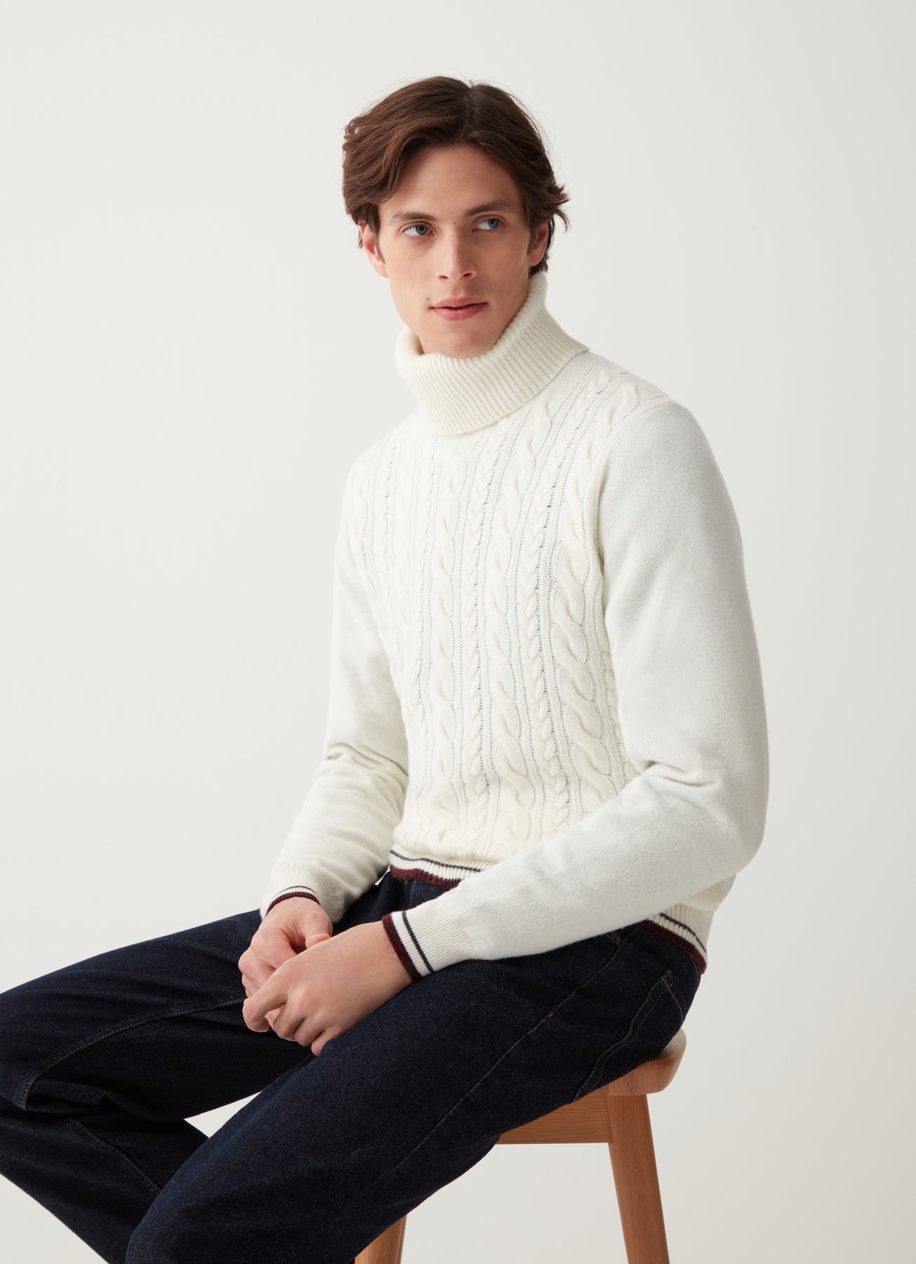 4488 Mens Sweater - White