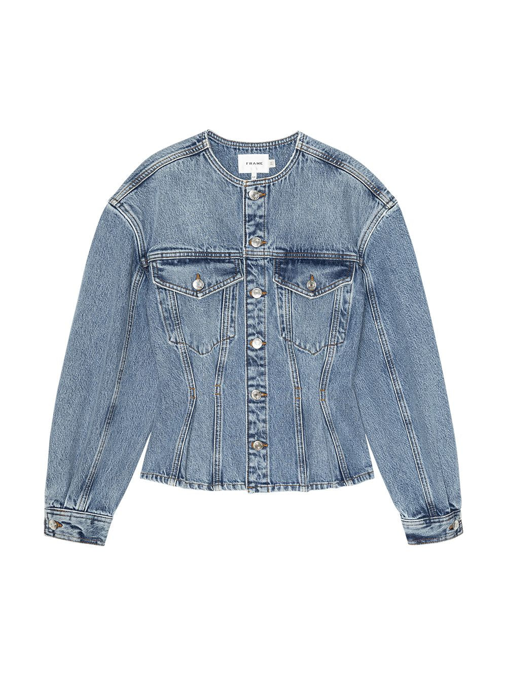 The Nipped Collarless Jacket - Umbria