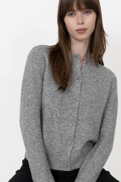 Nor Short Cardigan - Grey Melange