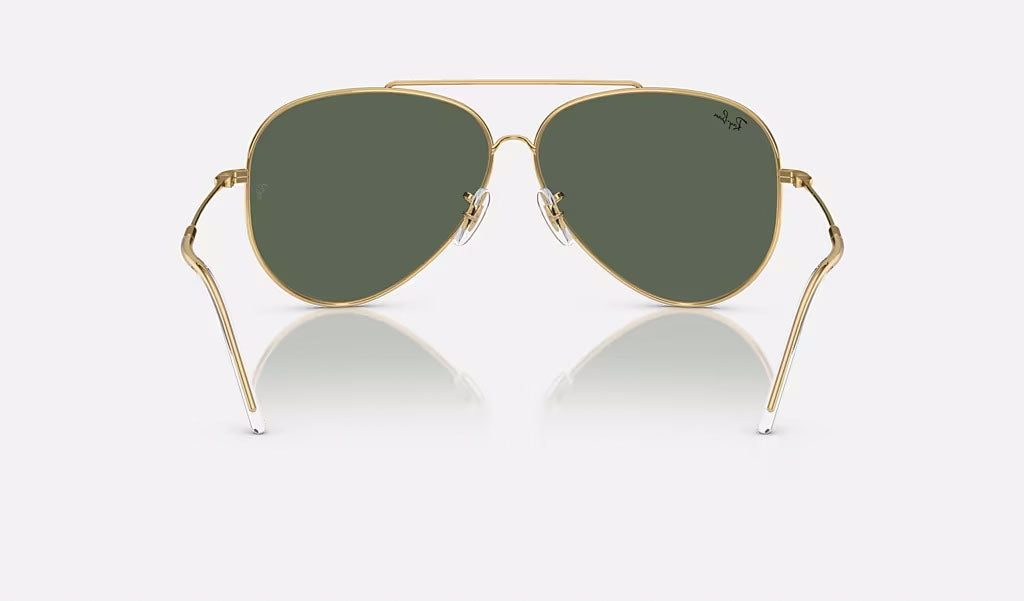 Aviator Reverse - Grön - Polished Gold