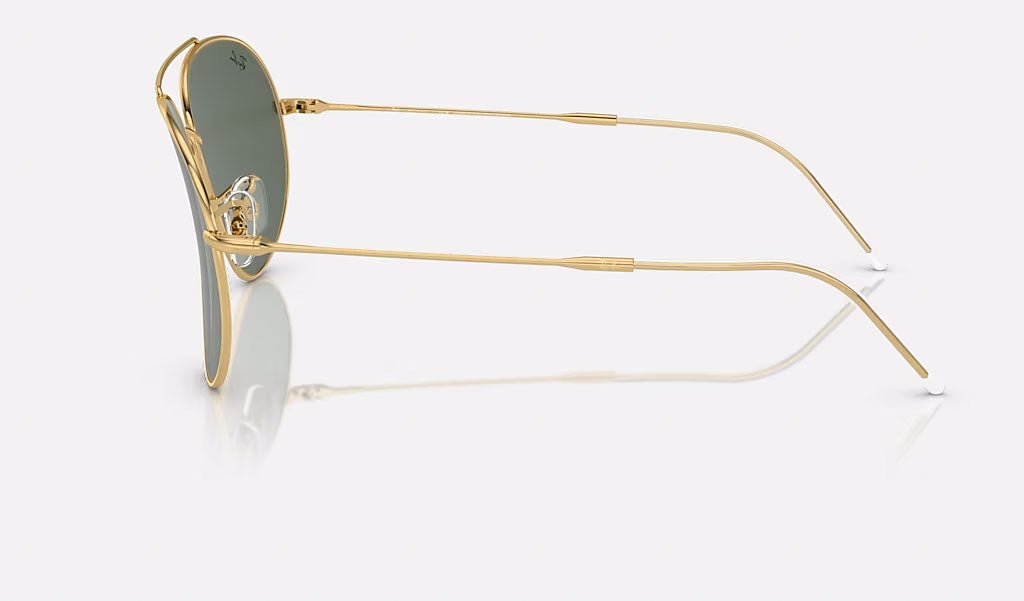 Aviator Reverse - Grön - Polished Gold