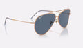 Aviator Reverse - Blue - Polished Rose Gold