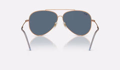Aviator Reverse - Blue - Polished Rose Gold