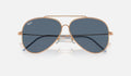 Aviator Reverse - Blue - Polished Rose Gold