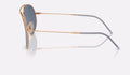Aviator Reverse - Blue - Polished Rose Gold