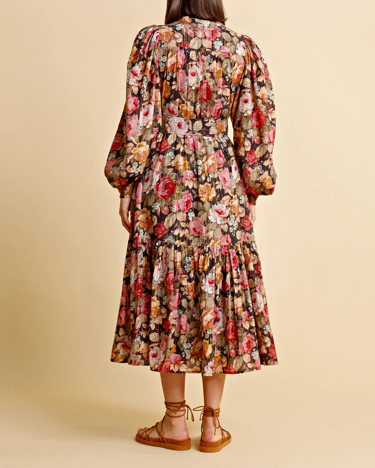 Bohemian Midi Dress - Rose Garden