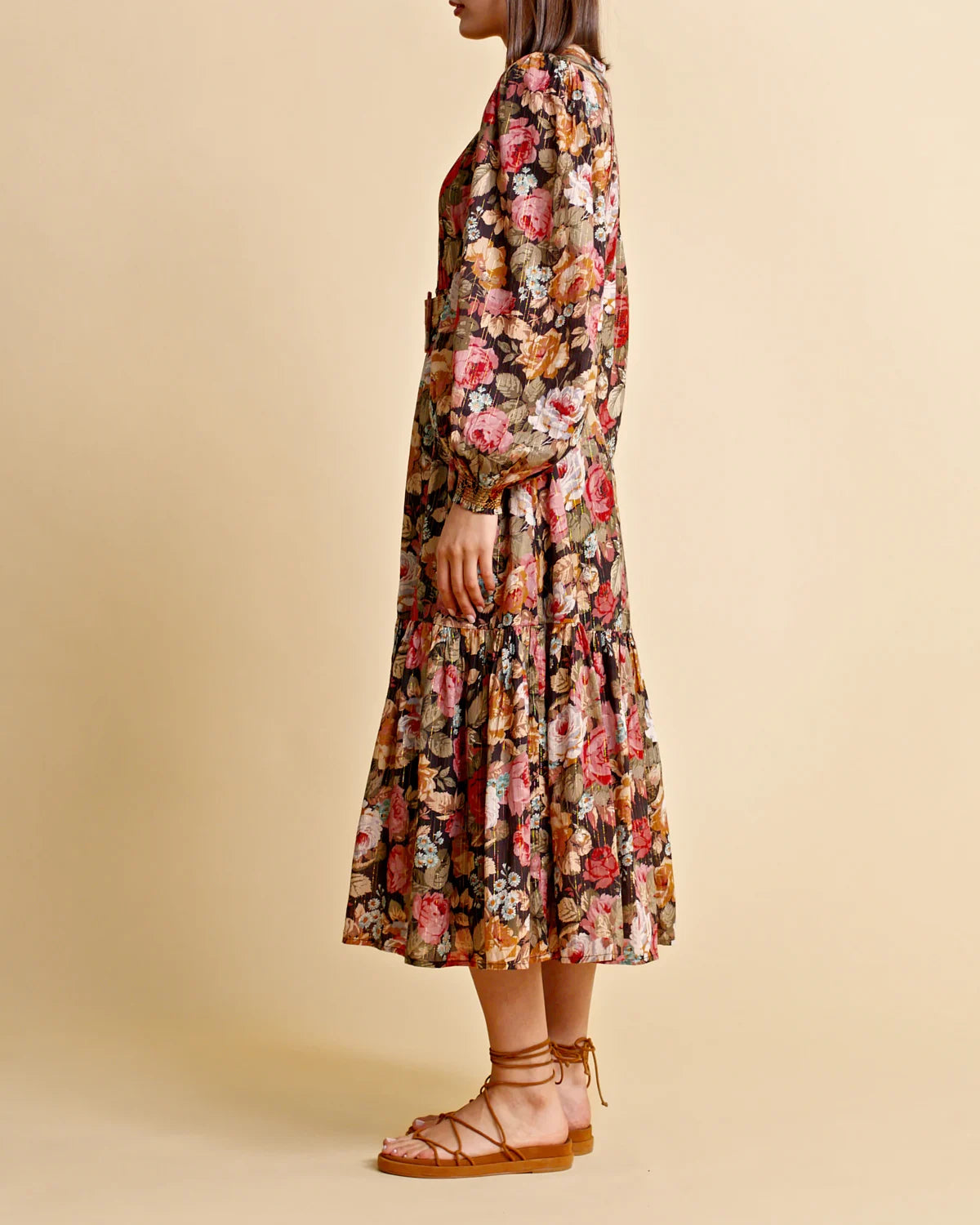 Bohemian Midi Dress - Rose Garden