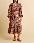 Bohemian Midi Dress - Rose Garden